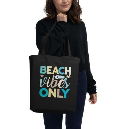 Eco-Friendly Organic Cotton Tote Bag Beach Vibes Only - Image 2