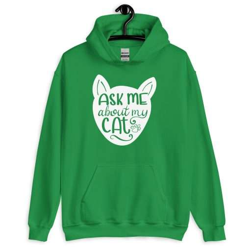 Ask Me About My Cat Funny Cat Lovers Hoodie - Image 4