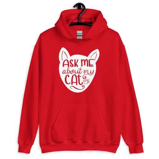 Ask Me About My Cat Funny Cat Lovers Hoodie - Image 2