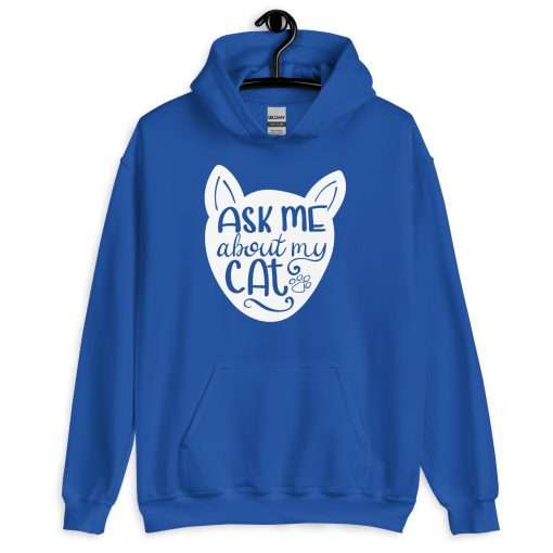 Ask Me About My Cat Funny Cat Lovers Hoodie - Image 3