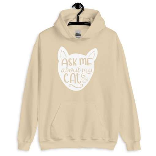 Ask Me About My Cat Funny Cat Lovers Hoodie - Image 5