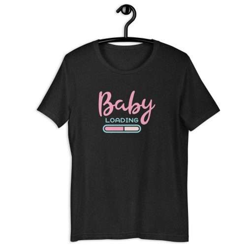 Baby Loading Mom Funny Pregnancy Announcement Tee - Image 2