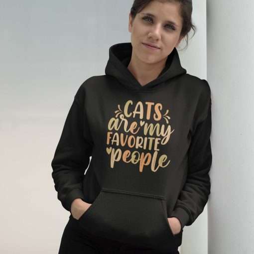 Cat Lovers Hoodie Cats Are My Favorite People - Image 8