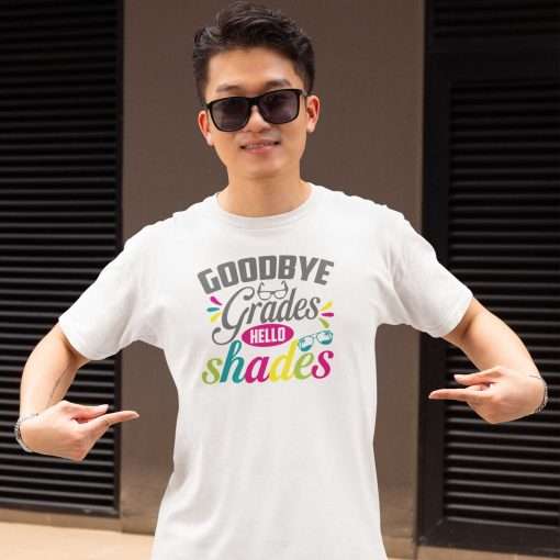 Goodbye Grades Hello Shades Summer Vibes T-Shirt - Image 11