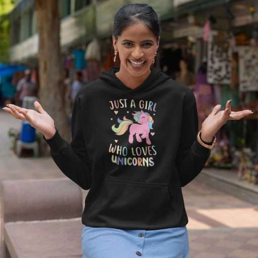 Unisex Heavy Blend Hoodie Just a Girl Who Loves Unicorns - Image 7