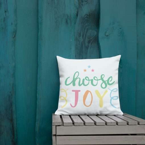 Choose Joy Inspirational Quote Throw Pillow - Image 2