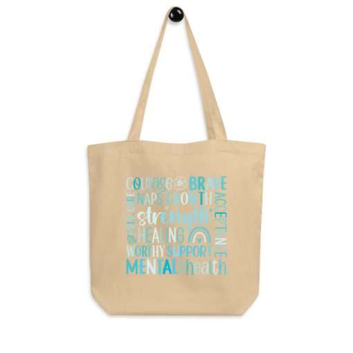 Mindful Mental Health Cloud Words Eco Tote Bag - Image 5