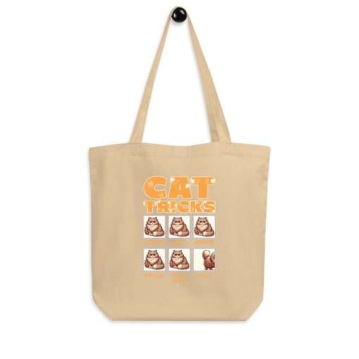 Funny Cat Tricks Reusable Grocery Book Tote Bag - Image 5