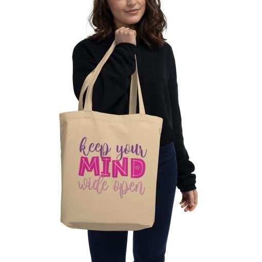 Keep Your Mind Wide Open Organic Cotton Tote Bag - Image 3