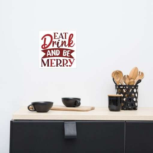 Eat Drink and Be Merry Wall Art Poster - Image 2