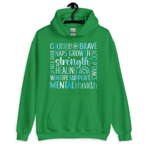 Mental Health Motivational Word Cloud Hoodie - Image 4