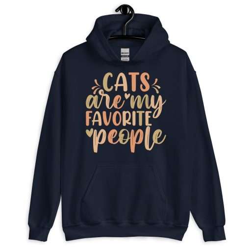 Cat Lovers Hoodie Cats Are My Favorite People - Image 2