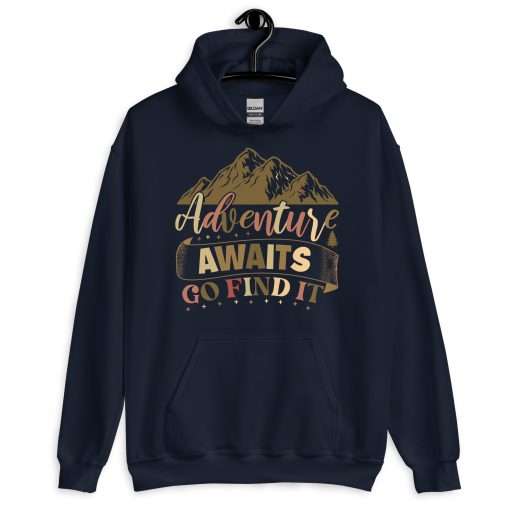 Adventure Awaits Go Find It Inspirational Travel Hoodie - Image 3