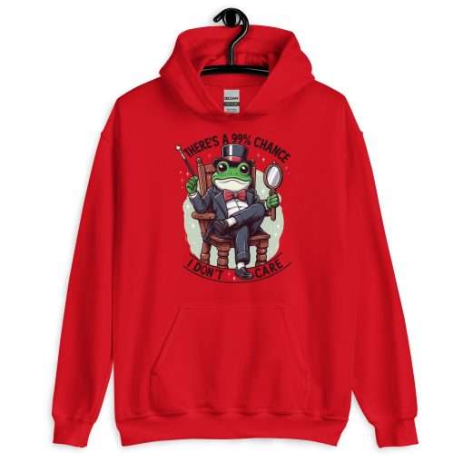 There's a 99% Chance I Don't Care Witty Frog Hoodie - Image 3