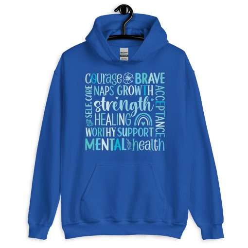 Mental Health Motivational Word Cloud Hoodie - Image 3