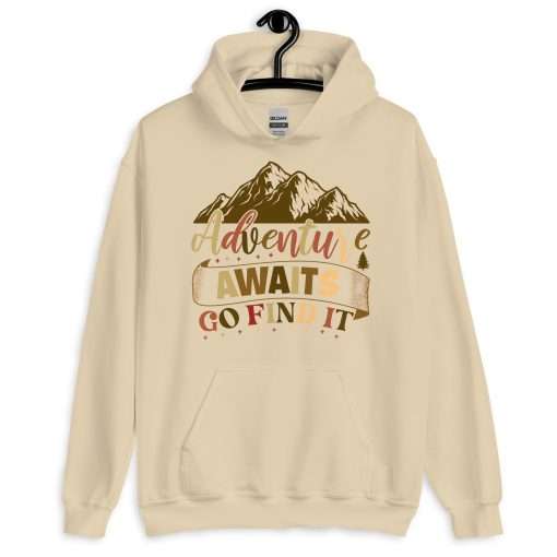 Adventure Awaits Go Find It Inspirational Travel Hoodie - Image 8