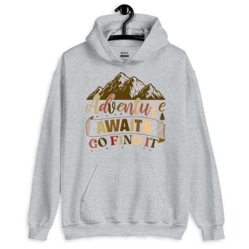 Adventure Awaits Go Find It Inspirational Travel Hoodie - Image 7