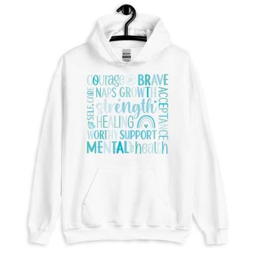 Mental Health Motivational Word Cloud Hoodie - Image 8