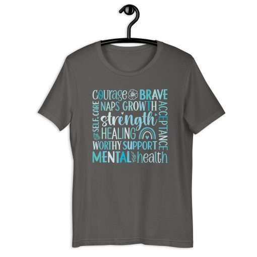 Mental Health Motivational Word Cloud T-Shirt - Image 8