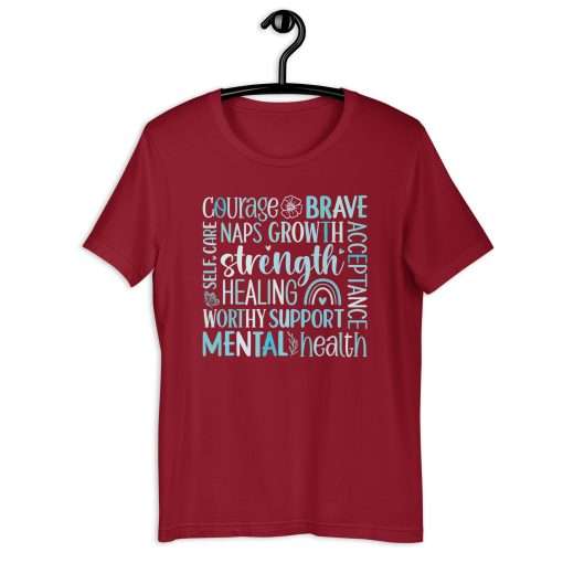 Mental Health Motivational Word Cloud T-Shirt - Image 3