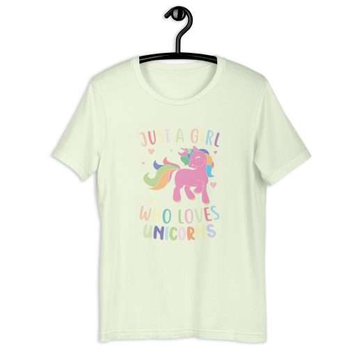 Just a Girl Who Loves Unicorns Unisex T-Shirt - Image 6