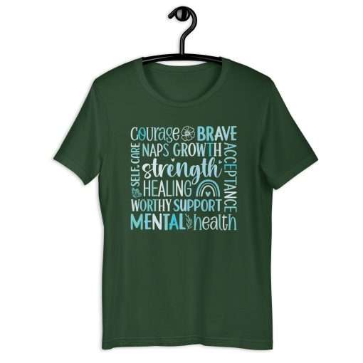 Mental Health Motivational Word Cloud T-Shirt - Image 6