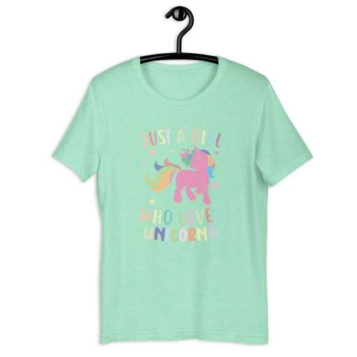 Just a Girl Who Loves Unicorns Unisex T-Shirt - Image 5