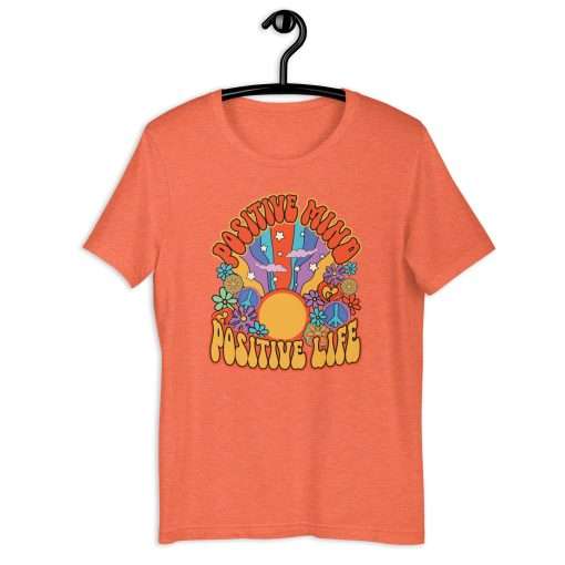 Positive Mind Positive Life Hippie Boho T-Shirt - Image 8