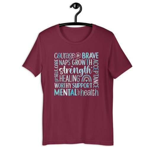 Mental Health Motivational Word Cloud T-Shirt - Image 4