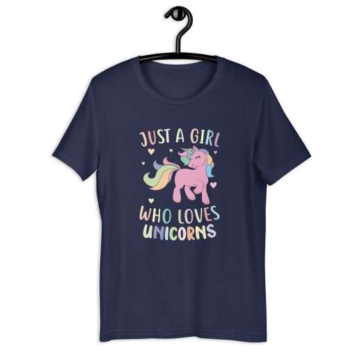 Just a Girl Who Loves Unicorns Unisex T-Shirt - Image 2