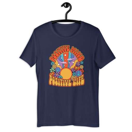 Positive Mind Positive Life Hippie Boho T-Shirt - Image 3