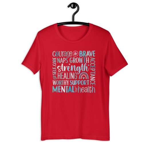 Mental Health Motivational Word Cloud T-Shirt - Image 5