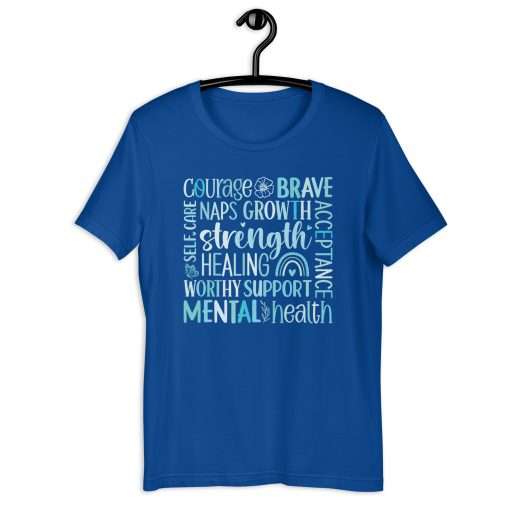 Mental Health Motivational Word Cloud T-Shirt - Image 7