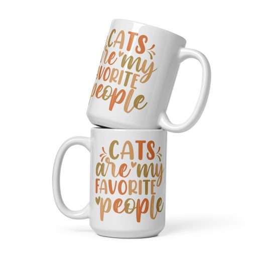 Cat Lover Mug Cats Are My Favorite People - Image 3